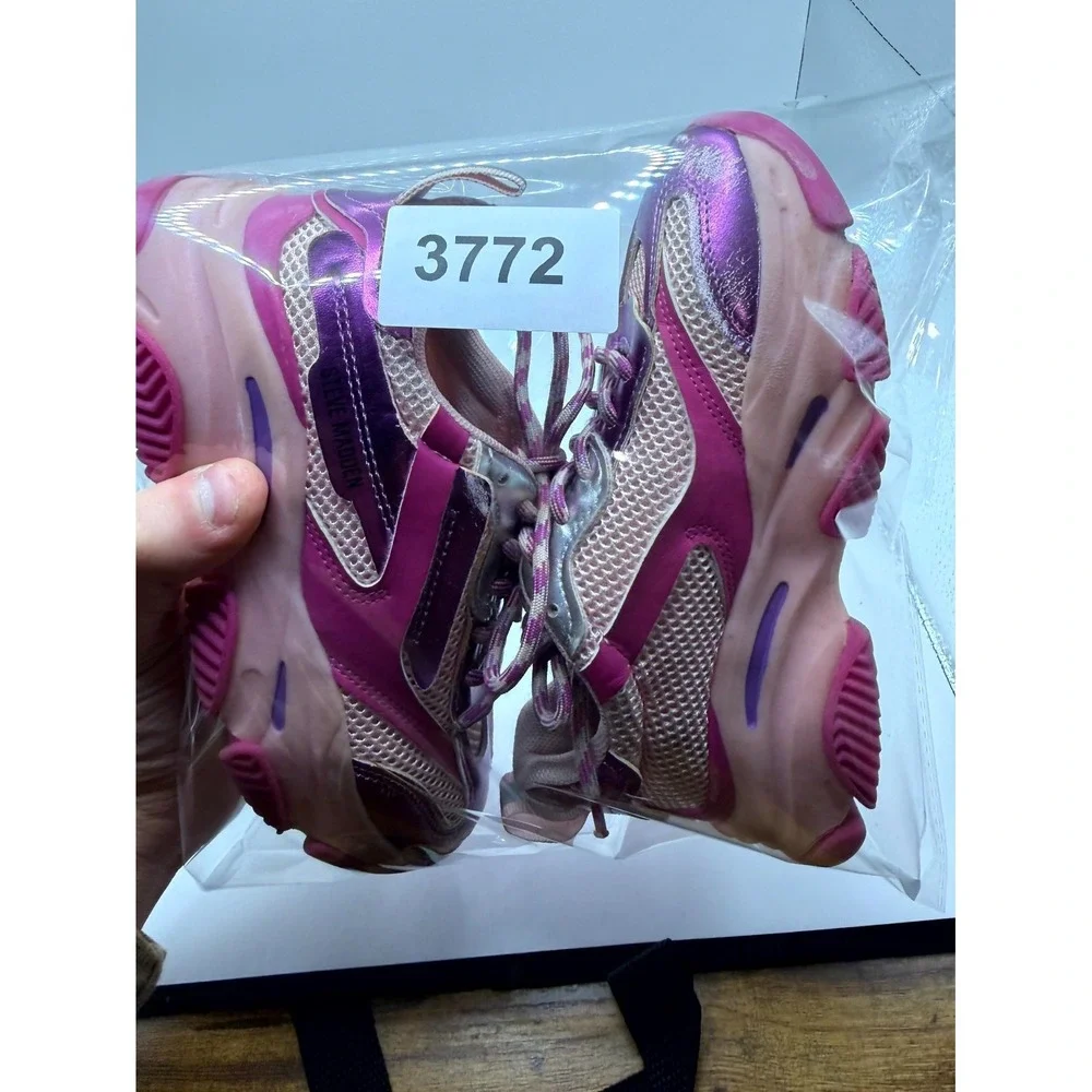 Steve Madden Jpossession JPOS01S7 Girls‎ 13 M Sneaker Pink Low Top Lace Up Shoes